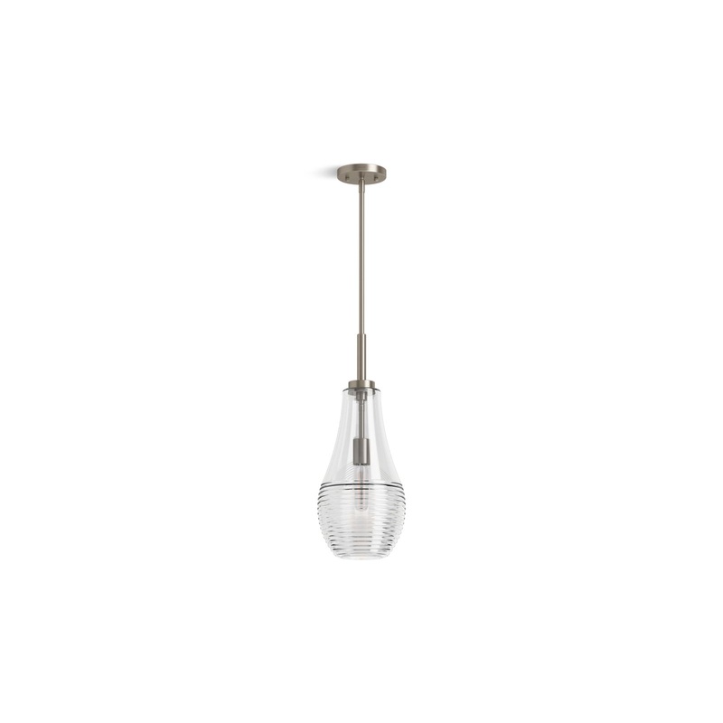 KOHLER K-42196-PE01-BNL 8" teardrop pendant  -  Brushed Nickel