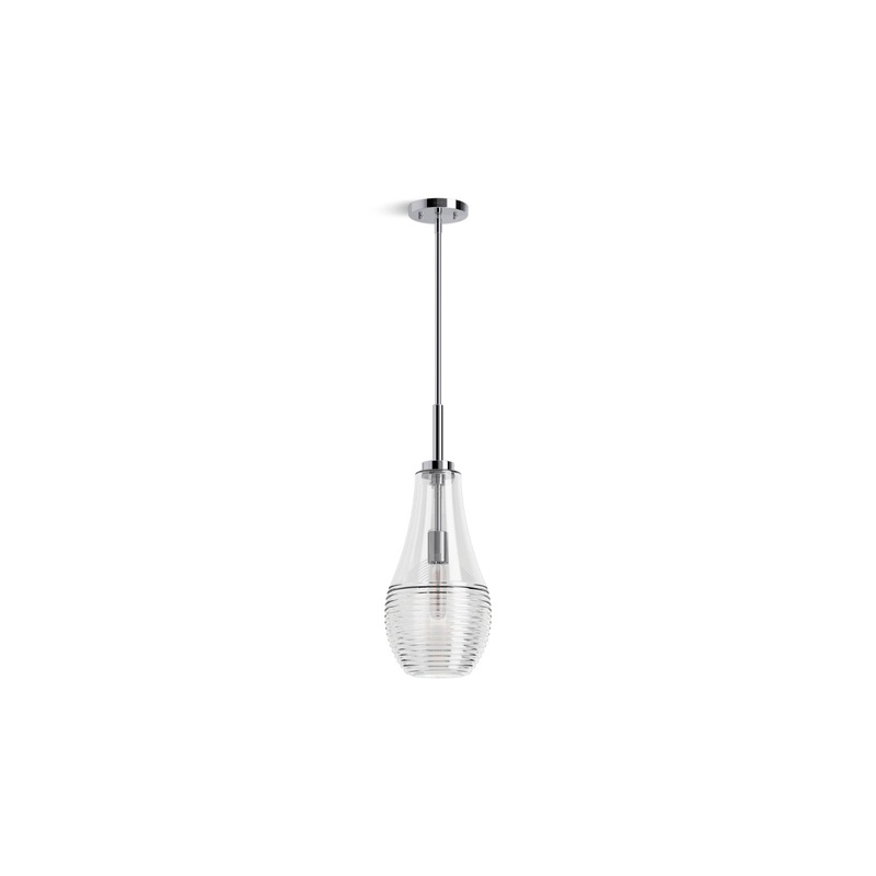 KOHLER K-42196-PE01-CPL 8" teardrop pendant  -  Polished Chrome