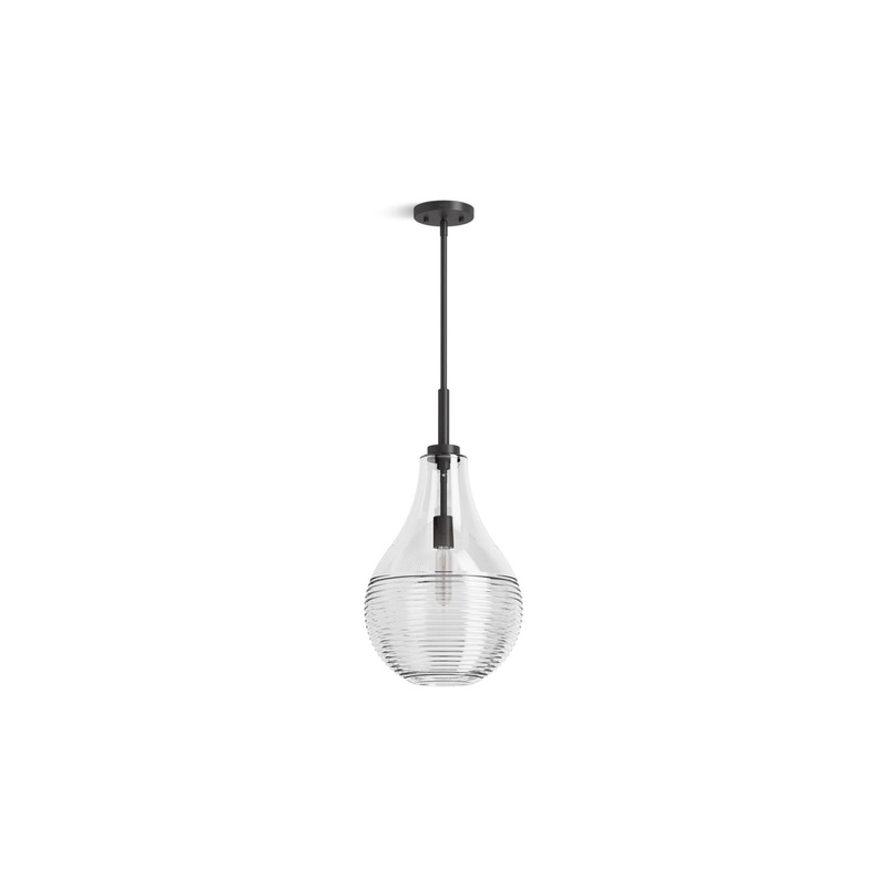 KOHLER K-42197-PE01-BLL 12" teardrop pendant  -  Matte Black