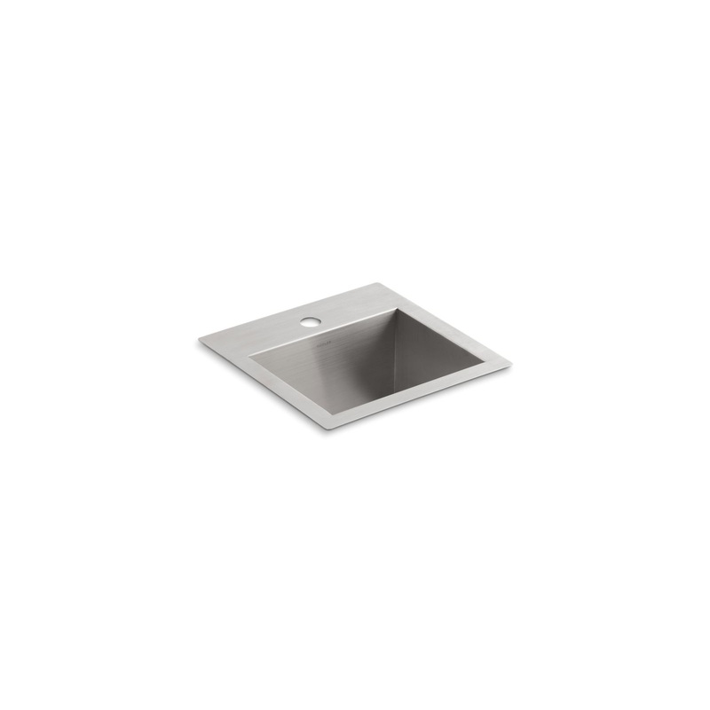 KOHLER K-RH20908-1-NA 15" top-/under-mount single-bowl bar sink  -  Stainless Steel