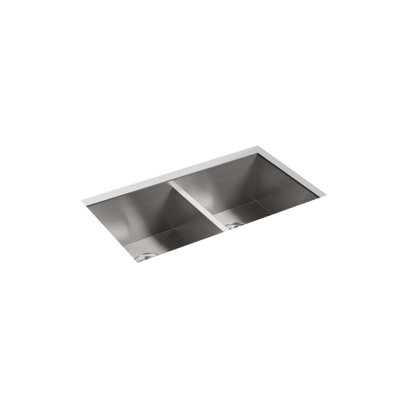 KOHLER K-RH20909-NA 32" undermount double-bowl kitchen sink  -  Stainless Steel