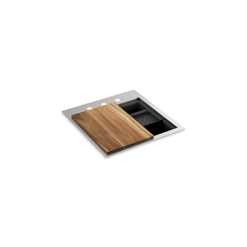 KOHLER K-RH23377-1PC-NA 20-1/2" top-/under-mount single-bowl bar sink  -  Stainless Steel