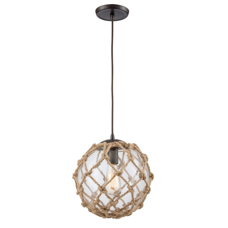 ELK SHOWROOM 10715/1 Coastal Inlet 11'' Wide 1-Light Pendant - Oil Rubbed Bronze