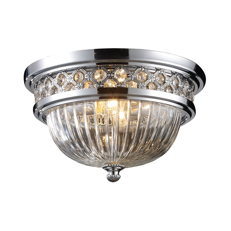 ELK SHOWROOM 11225/2 Flushmounts 13'' Wide 2-Light Flush Mount - Polished Chrome