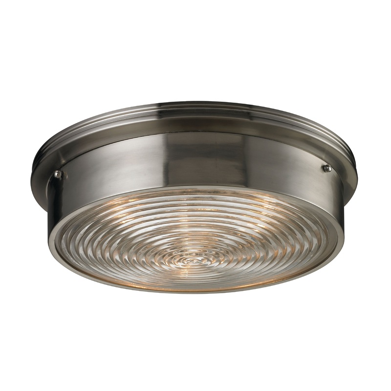 ELK SHOWROOM 11463/3 Chadwick 15'' Wide 3-Light Flush Mount - Brushed Nickel