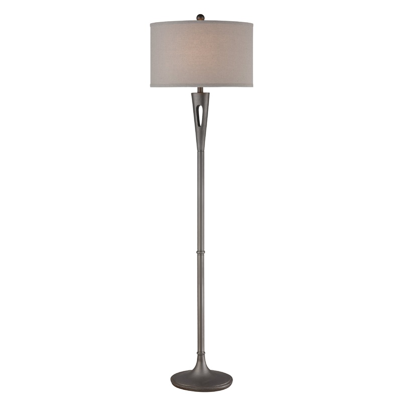 ELK SIGNATURE D3992 Lightning Rod 66'' High 1-Light Floor Lamp - Pewter
