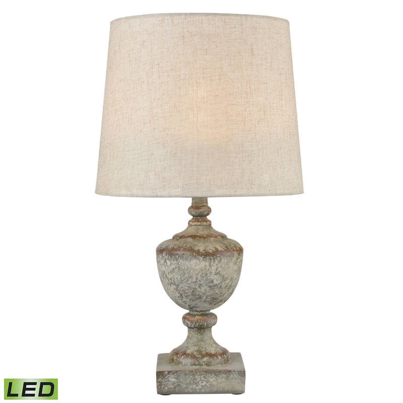 ELK SIGNATURE D4389-LED Regus 24'' High 1-Light Outdoor Table Lamp - Antique Gray - Includes LED Bulb
