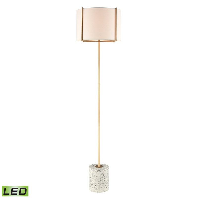 ELK SIGNATURE D4550-LED Trussed 63'' High 1-Light Floor Lamp - White - Includes LED Bulb