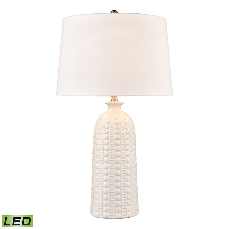 ELK STUDIO S0019-8581-LED Marcia 30'' High 1-Light Table Lamp - White - Includes LED Bulb