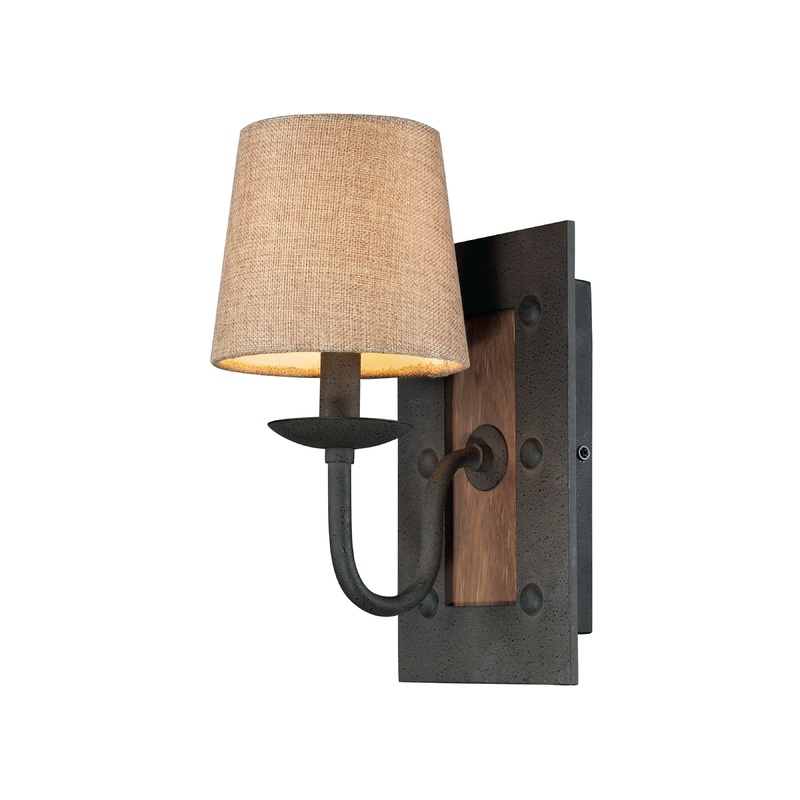 ELK SHOWROOM 14130/1 Early American 12'' High 1-Light Sconce - Vintage Rust