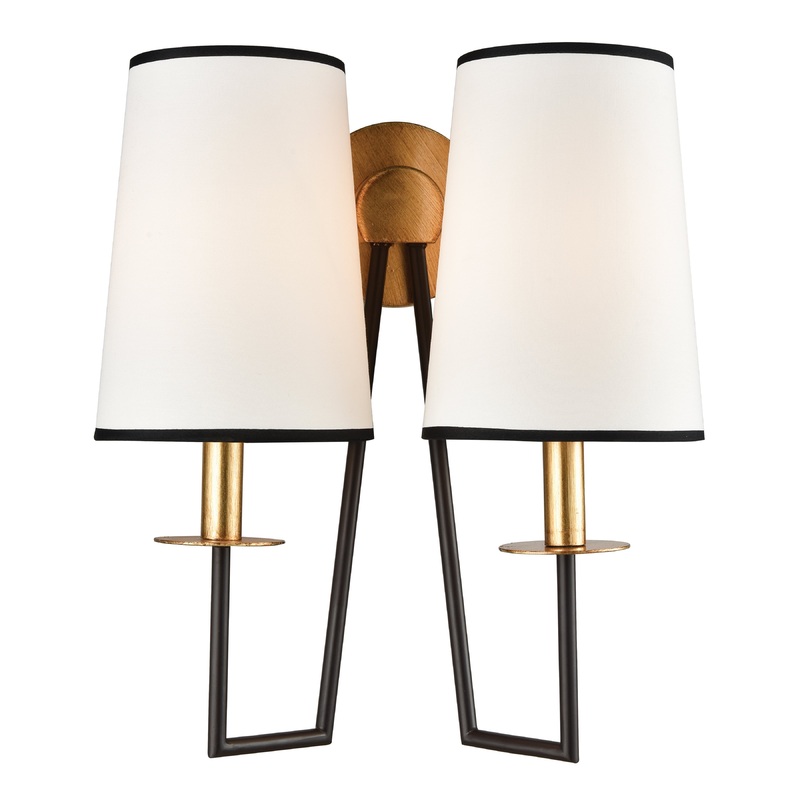 ELK SIGNATURE 1141-077 Nico 17'' High 2-Light Sconce - Gold Leaf