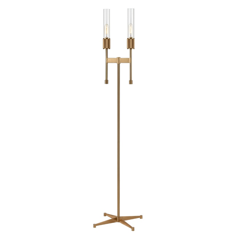 ELK SIGNATURE H0019-9577 Beaconsfield 65'' High 2-Light Floor Lamp - Aged Brass