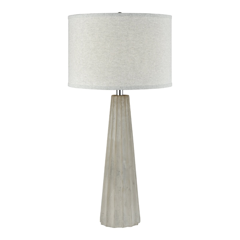 ELK STUDIO 77027 Castlestone 30.5'' High 1-Light Table Lamp - Polished Concrete