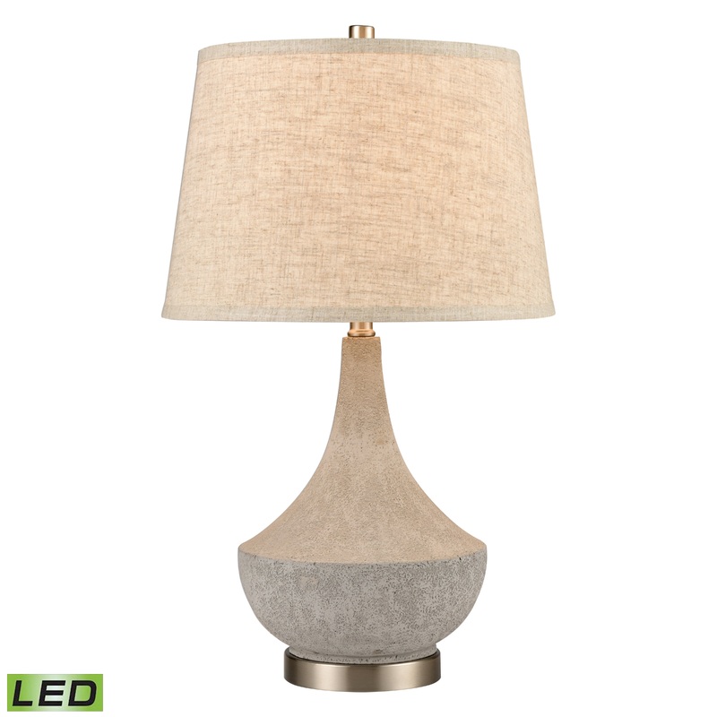 ELK STUDIO 77196-LED Wendover 25'' High 1-Light Table Lamp - Polished Concrete - Includes LED Bulb