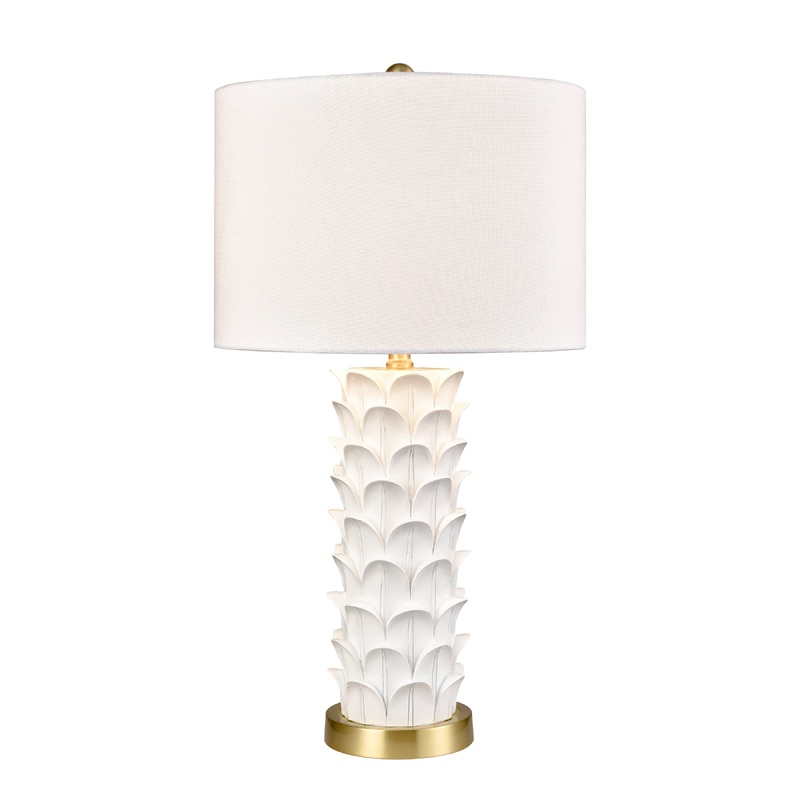 ELK STUDIO S0019-11153-LED Beckwith 27'' High 1-Light Table Lamp - White - Includes LED Bulb