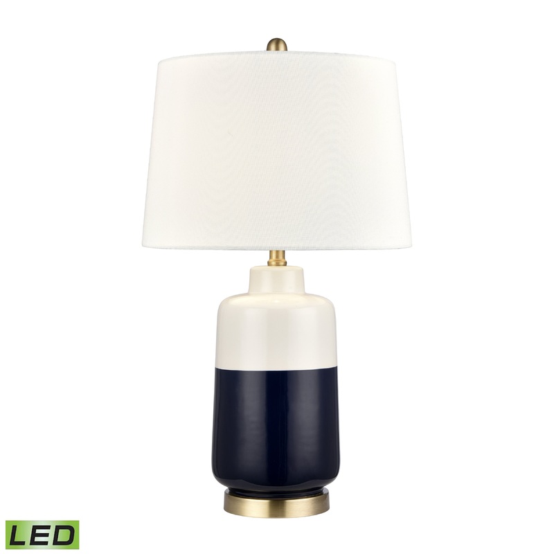 ELK STUDIO S0019-9490-LED Shotton 27'' High 1-Light Table Lamp - Navy - Includes LED Bulb