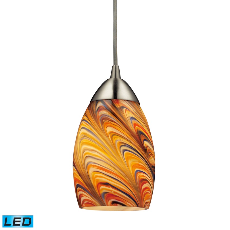 ELK SHOWROOM 10089/1RV-LED Vortex 4'' Wide 1-Light Pendant - Satin Nickel (LED)