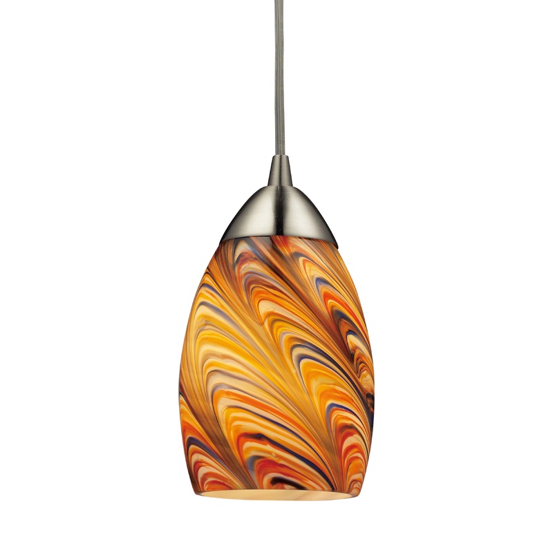 ELK SHOWROOM 10089/1RV Vortex 4'' Wide 1-Light Pendant - Satin Nickel