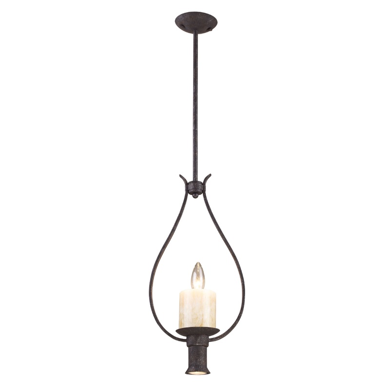 ELK SHOWROOM 14004/1+1 Cambridge 10'' Wide 1-Light Mini Pendant - Moonlit Rust