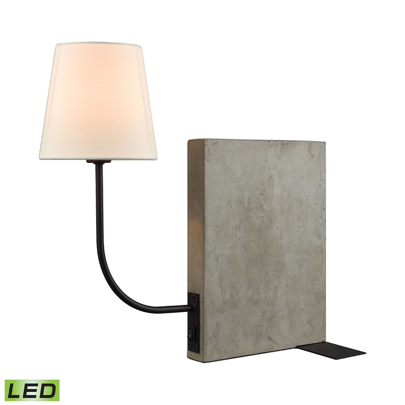 ELK SIGNATURE D3206-LED Sector 17'' High 1-Light Desk Lamp - Concrete