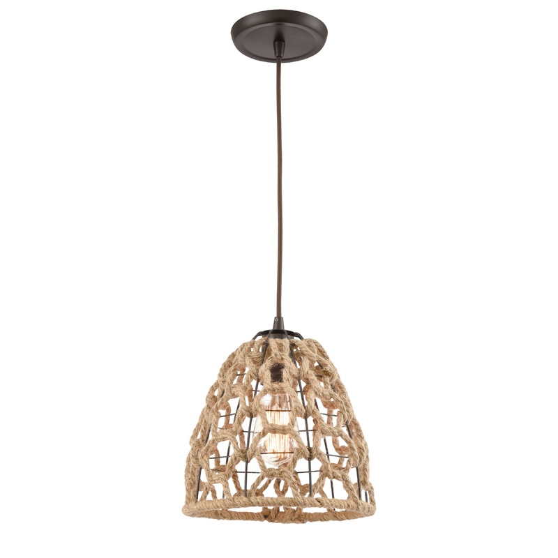 ELK SHOWROOM 10709/1 Coastal Inlet 9'' Wide 1-Light Pendant - Oil Rubbed Bronze