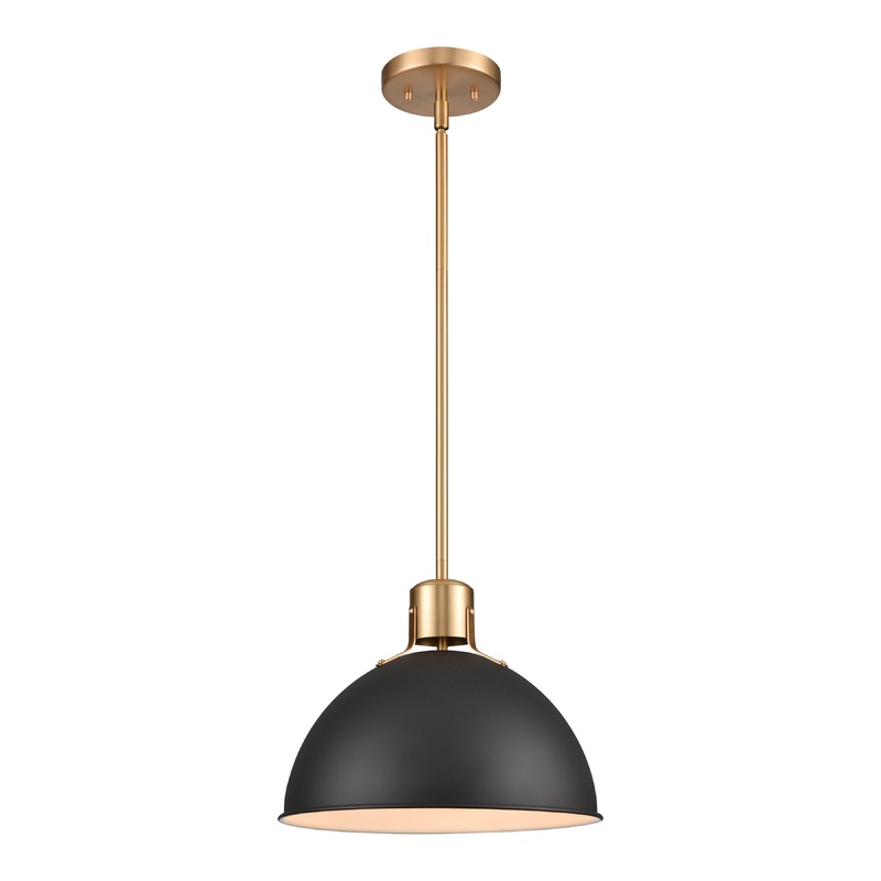 ELK SHOWROOM EC89715/1 Zayne 12'' Wide 1-Light Pendant - Matte Black