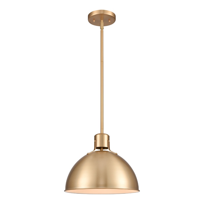 ELK SHOWROOM EC89745/1 Zayne 12'' Wide 1-Light Pendant - Brushed Gold