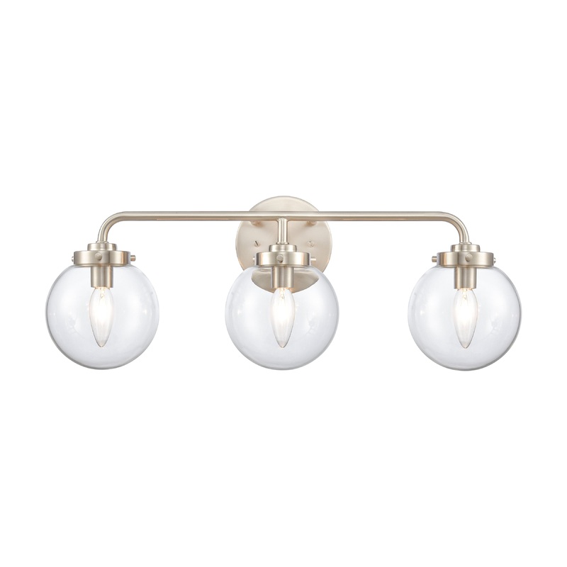 ELK SHOWROOM EC89953/3 Fairbanks 22.75'' Wide 3-Light Vanity Light - Brushed Nickel and Clear