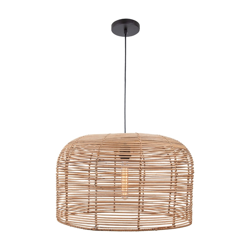 ELK SIGNATURE H0118-8600 Basco 24'' Wide 1-Light Pendant - Natural