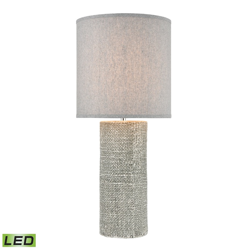 ELK SIGNATURE H019-7260-LED Burra 26'' High 1-Light Table Lamp - Light Gray - Includes LED Bulb