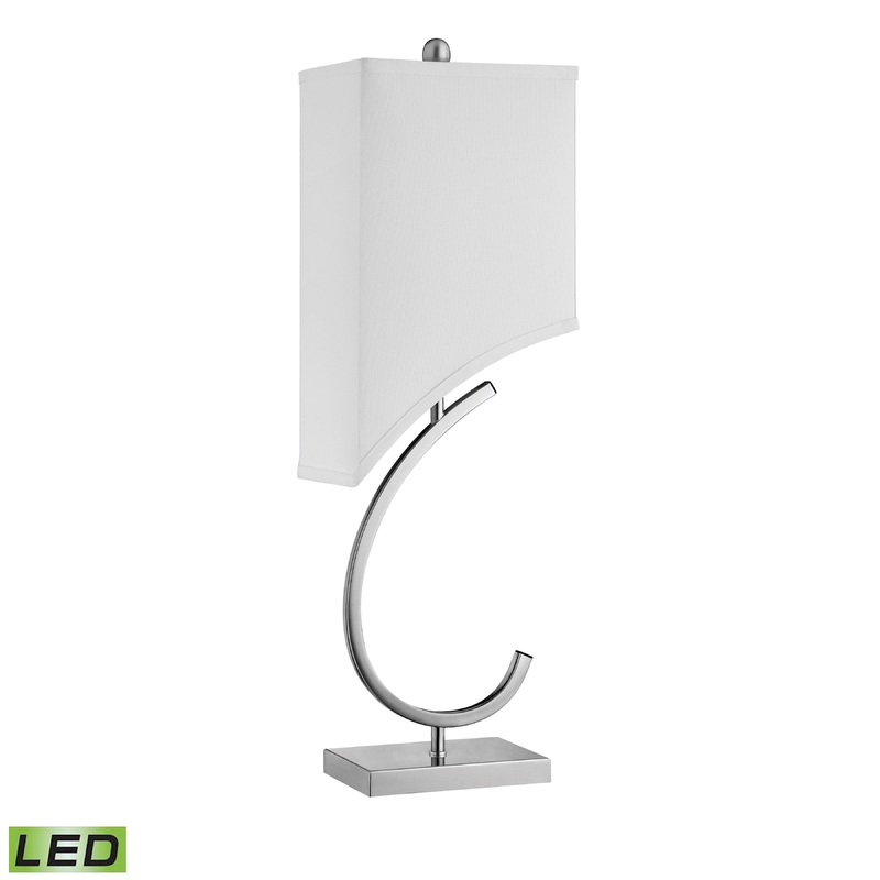 ELK STUDIO 76053-LED Chastain 31'' High 1-Light Table Lamp - Brushed Steel - Includes LED Bulb