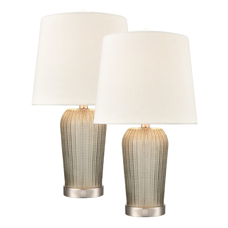 ELK STUDIO S0019-8031/S2 Prosper 21'' High 1-Light Table Lamp - Set of 2 Gray Smoke