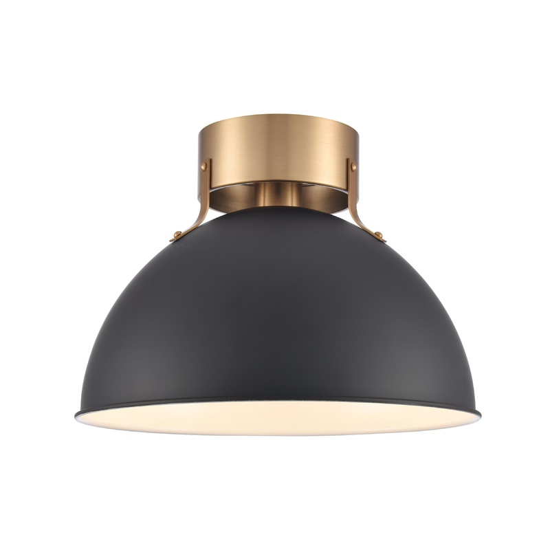 ELK SHOWROOM EC89714/1 Zayne 12'' Wide 1-Light Semi Flush - Matte Black