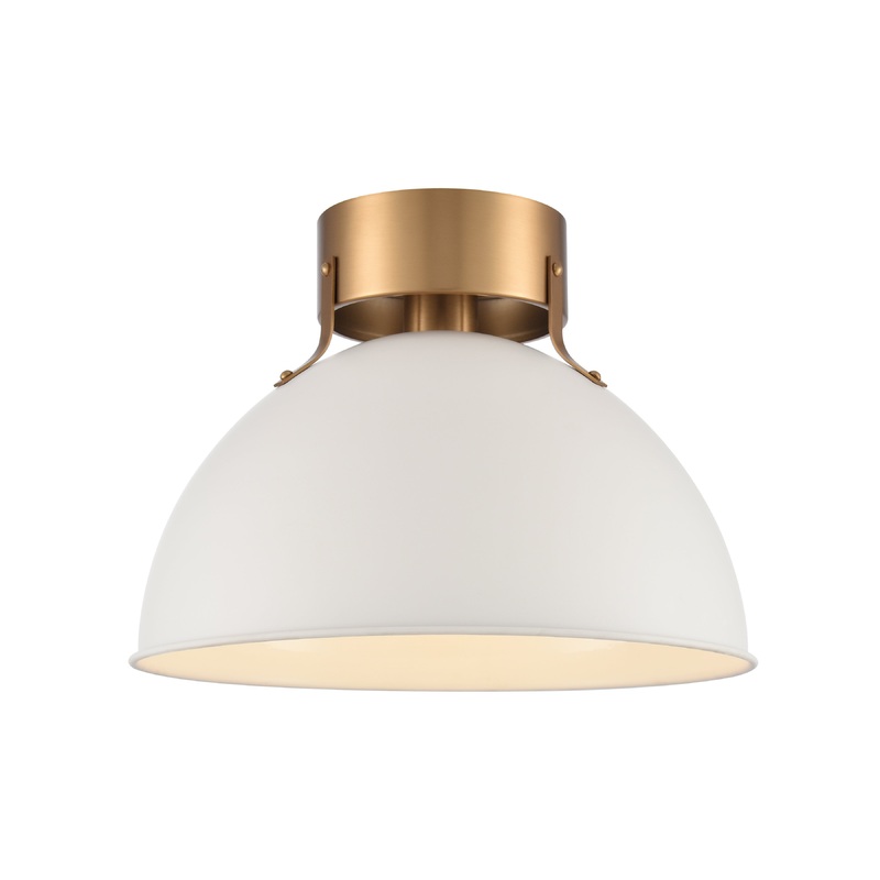 ELK SHOWROOM EC89724/1 Zayne 12'' Wide 1-Light Semi Flush - Matte White