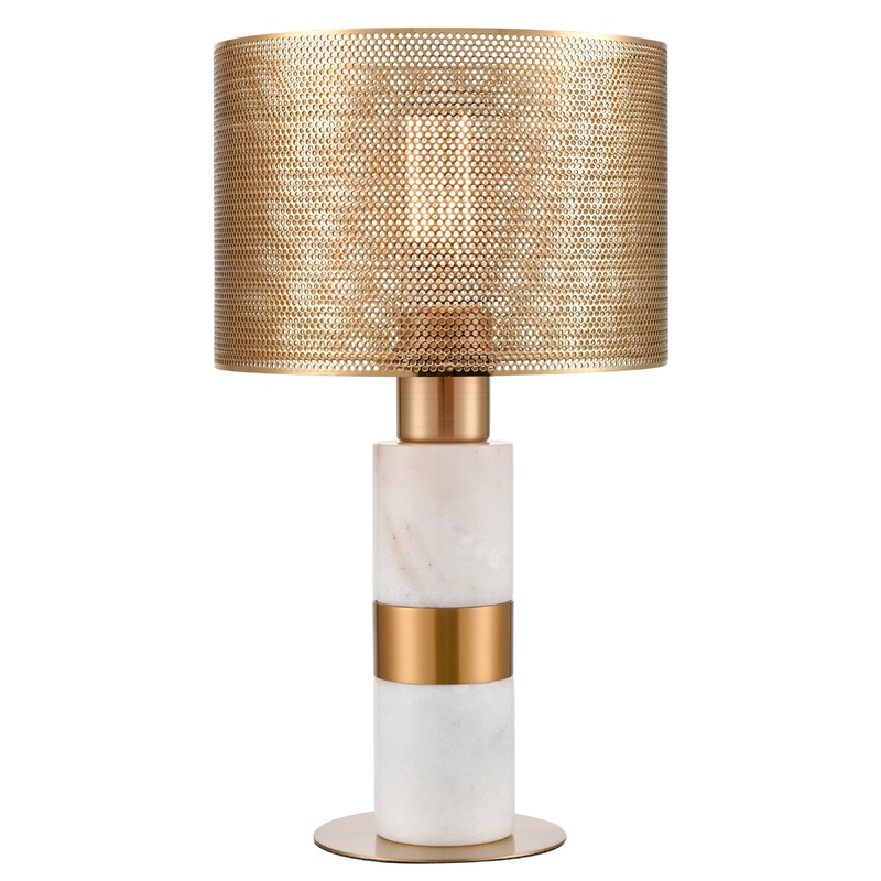 ELK SIGNATURE D4677 Sureshot 15'' High 1-Light Table Lamp - Aged Brass