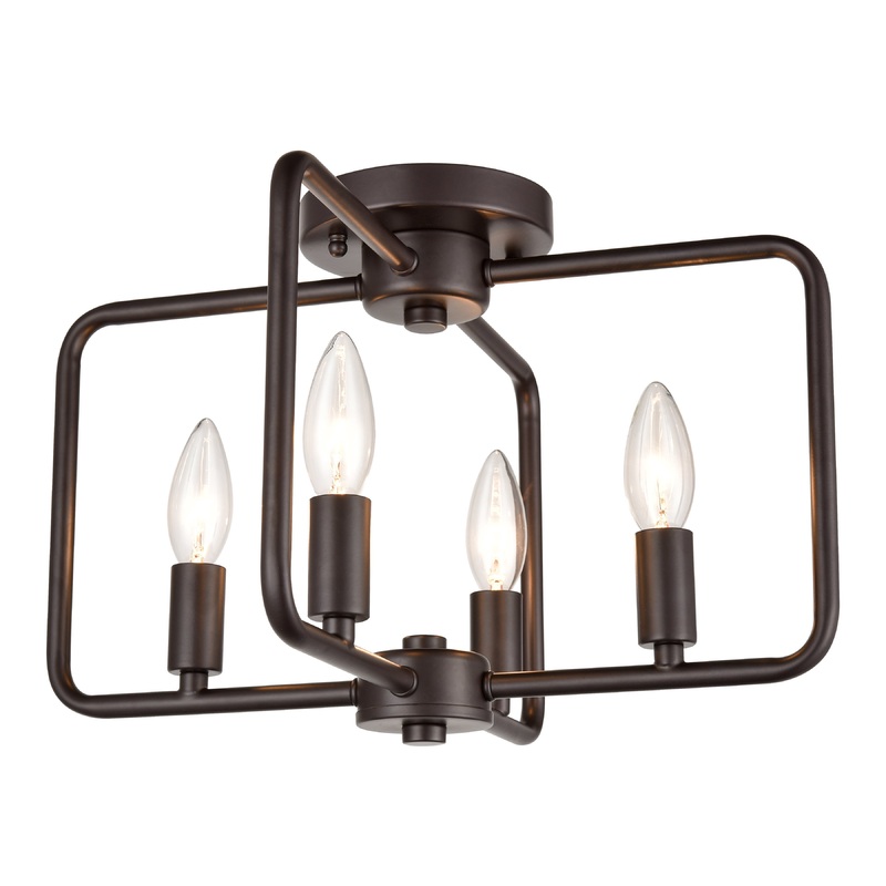 THOMAS CN330481 Park Slope 15'' Wide 4-Light Flush Mount - Oil Rubbed Bronze