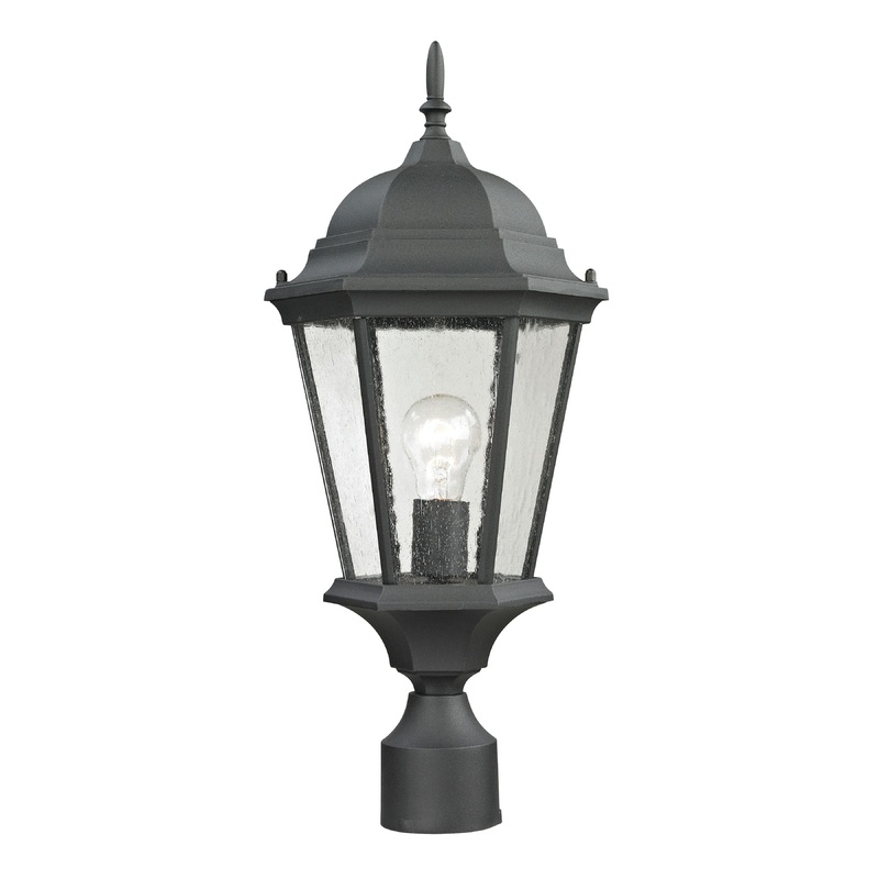 THOMAS 8101EP/65 Temple Hill 18'' High 1-Light Outdoor Post Light - Matte Textured Black