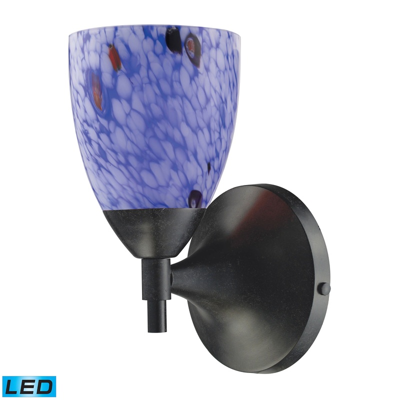 ELK SHOWROOM 10150/1DR-BL-LED Celina 9'' High 1-Light Sconce - Dark Rust