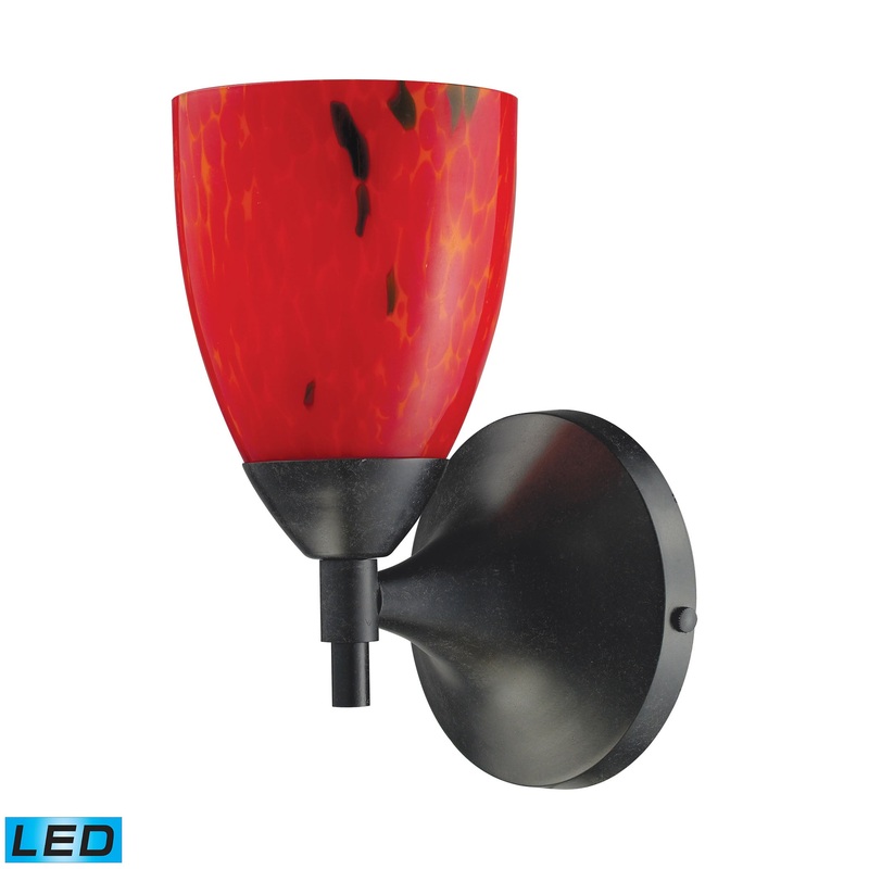 ELK SHOWROOM 10150/1DR-FR-LED Celina 9'' High 1-Light Sconce - Dark Rust