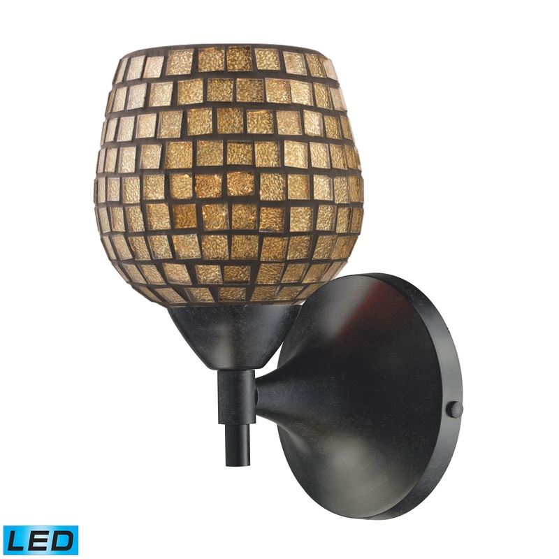 ELK SHOWROOM 10150/1DR-GLD-LED Celina 9'' High 1-Light Sconce - Dark Rust