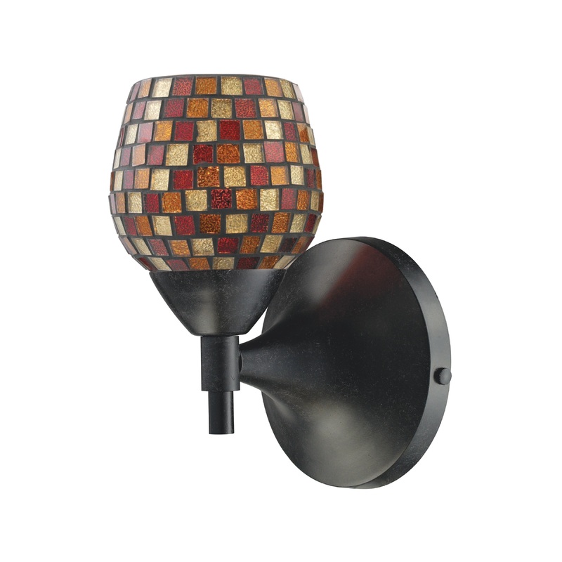 ELK SHOWROOM 10150/1DR-MLT Celina 9'' High 1-Light Sconce - Dark Rust