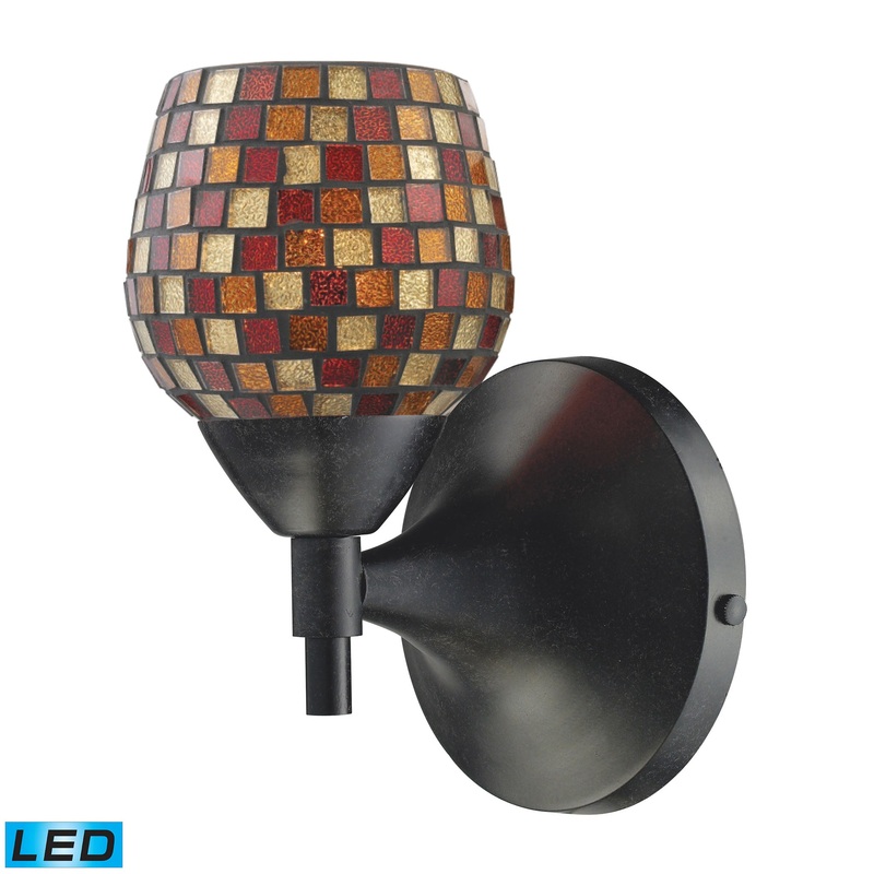 ELK SHOWROOM 10150/1DR-MLT-LED Celina 9'' High 1-Light Sconce - Dark Rust