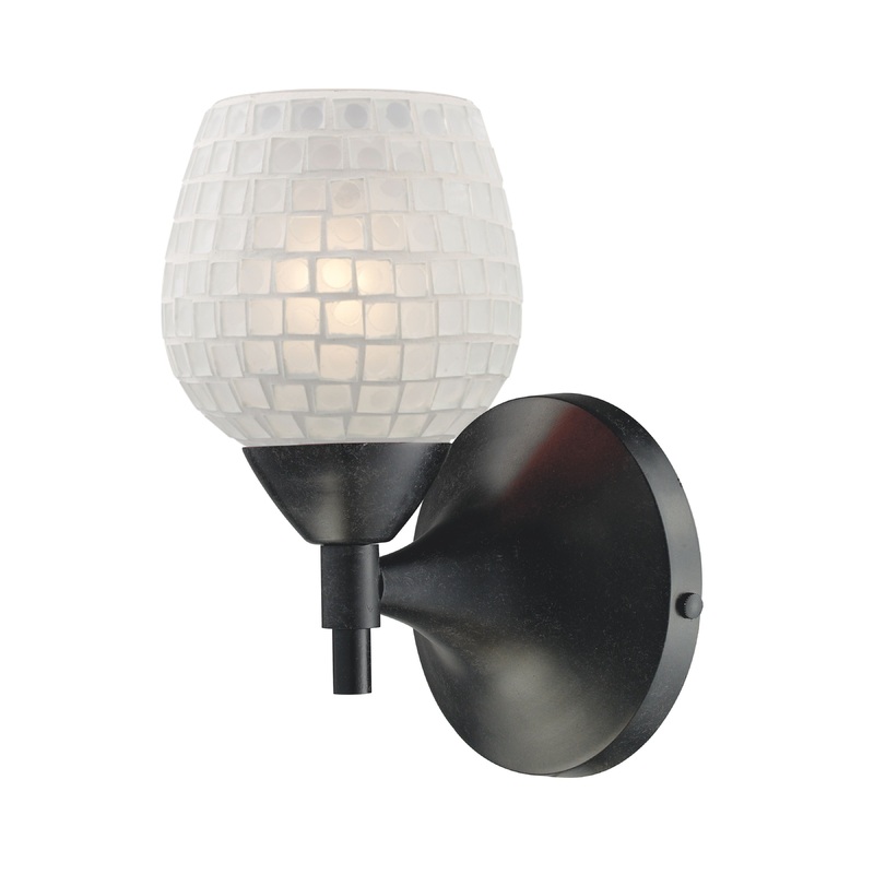 ELK SHOWROOM 10150/1DR-WHT Celina 9'' High 1-Light Sconce - Dark Rust