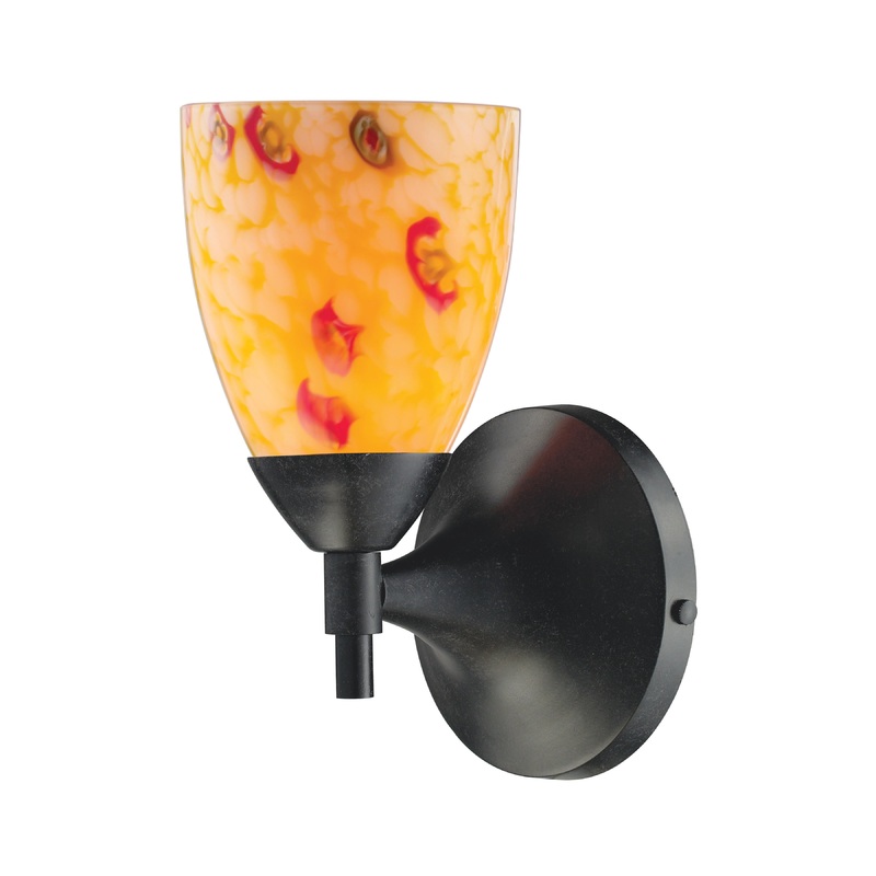 ELK SHOWROOM 10150/1DR-YW Celina 9'' High 1-Light Sconce - Dark Rust