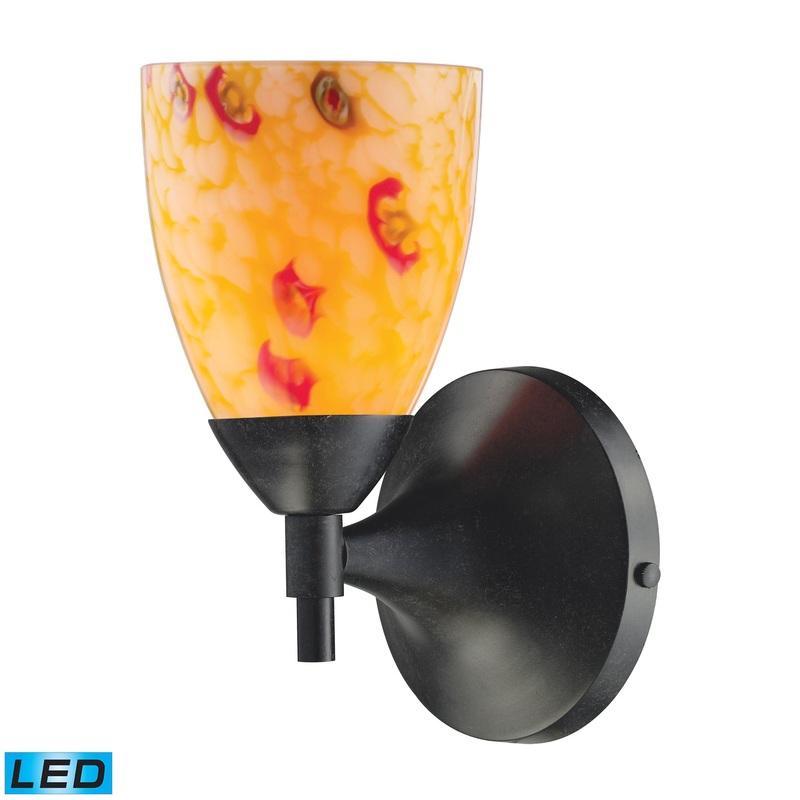ELK SHOWROOM 10150/1DR-YW-LED Celina 9'' High 1-Light Sconce - Dark Rust