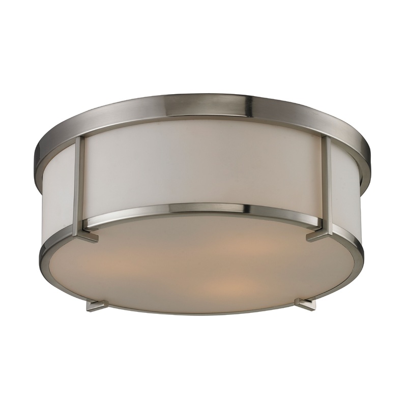 ELK SHOWROOM 11465/3 Bryant 15'' Wide 3-Light Flush Mount - Brushed Nickel