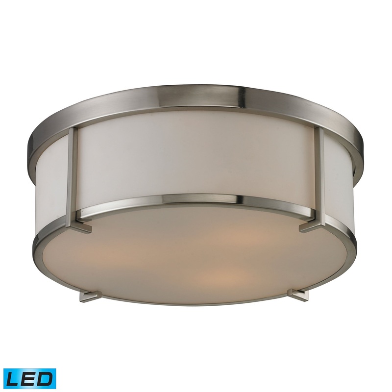 ELK SHOWROOM 11465/3-LED Flush Mounts 15'' Wide 3-Light Flush Mount - Brushed Nickel
