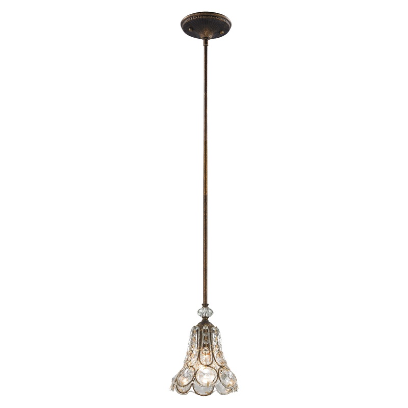 ELK SHOWROOM 12031/1 Christina 7'' Wide 1-Light Mini Pendant - Mocha