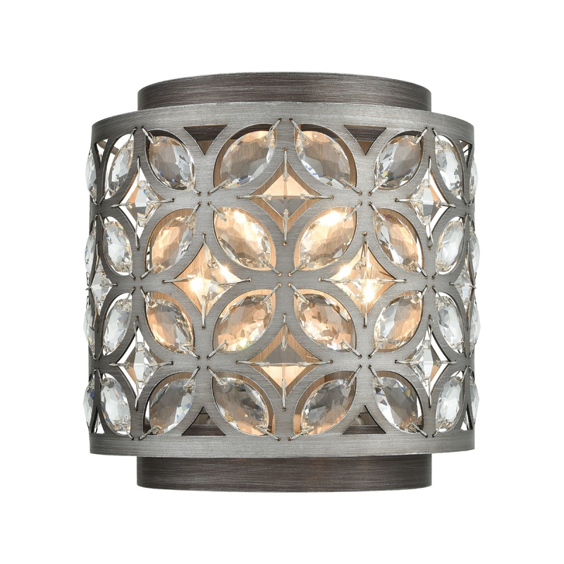 ELK SHOWROOM 12160/2 Rosslyn 9'' High 2-Light Sconce - Weathered Zinc