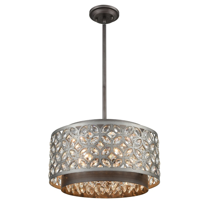 ELK SHOWROOM 12163/5 Rosslyn 17'' Wide 5-Light Chandelier - Weathered Zinc